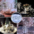 6 Pack Fairy Lights Battery Operated 7ft 20 LED Mini String Lights Twinkle Lights Silver Wire Firefly Starry Lights for Mason Jars Wedding Party Christmas Centerpiece Table Decorations, Cool White