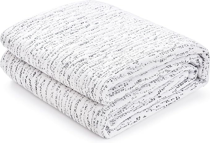 3 Inch Queen Mattress Topper Cover (Only Cover) Mattress Topper Protector Bedding Removable Mattress Encasement with Zippers and Straps