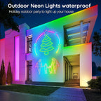 50Ft Neon Rope Lights,Flexible Led Rope Lights Control with App/Remote,Multiple Modes Rope Lights,IP65 Outdoor RGB Led Neons Lights,Music Sync Gaming Led Neon Light Strip for Bedroom Decor (50FT)