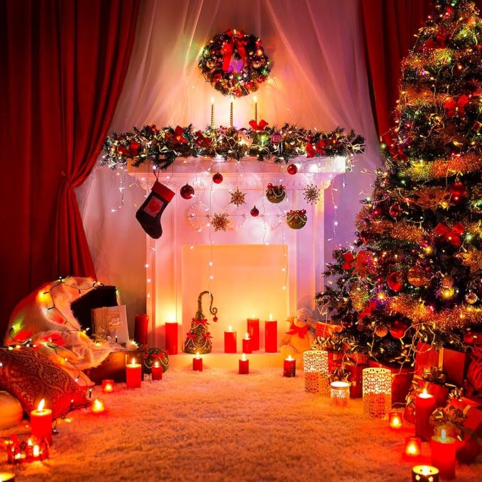 42ft 120 Led Battery Powered String Lights, IP65 Waterproof 8 Modes Twinkle Fairy Lights with Timer for Bedroom, Garden, Party, Christmas Tree Indoor Outdoor Decorations, Warm White