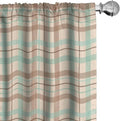 Ambesonne Plaid Curtains, Scottish Country Style Tartan with Abstract Design Diagonal Striped Lines, Window Treatments 2 Panel Set for Living Room Bedroom, Pair of - 28" x 63", Mint Green