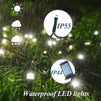 aneeway Christmas Tree Lights with Star Toppers, 410 LED Christmas Lights with 8 Modes & Memory Function, 6.6FT x 16 String Lights with Remote Control & Timing for Xmas Ornaments - Cold White