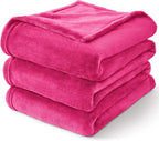 BEDELITE Fleece Blanket King Size Blankets for Bed, Luxury Plush Cozy Fuzzy Blanket 108x90 inches, Super Soft Warm Lightweight Throw Blanket All Seasons Suitable, Hot Pink