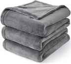 BEDELITE Fleece Blanket Grey Throw Blanket for Couch & Bed, Luxury Plush Cozy Fuzzy Blanket 50" x 60", Super Soft Warm Lightweight Throw Blanket for Travel Camping
