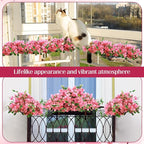 30 Pcs Artificial Faux Bougainvillea Fake Flower Silk Bougainvillea Branches UV Resistant Outdoor Indoor Decoration for Wedding Home Centerpieces Outside Decor (Pink)