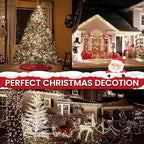 BHCLIGHT Extra-Long 165FT 500LED Christmas String Lights Outdoor/Indoor, Timer & Memory & 13 Modes, Cool White String Lights Waterproof Green Wire Tree Lights for Xmas Holiday Party