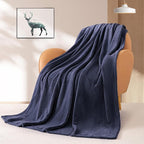 BEAUTEX Fleece Blanket King Size Super Soft Flannel Throw Blanket Lightweight Fuzzy Plush Blanket for Couch Sofa or Bed All Seasons (Navy Blue, 108" x 90")