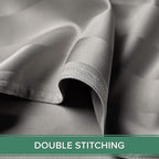 Queen Sheets by Pure Bamboo, Genuine 100% Organic Viscose Derived from Bamboo Bed Sheet Set, Luxuriously Soft & Cooling, Double Stitching, Lifetime Quality Promise (Queen, Jacquard Silver)