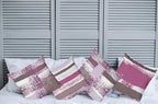 Ambesonne Grunge Throw Pillow Cushion Case Pack of 4, Abstract Design Simplistic Minimal Stripes Brushstrokes Contemporary, Modern Accent Double-Sided Digital Printing, 18", Grey Pink and Dark Mauve