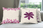 Ambesonne Botanical Throw Pillow Cushion Case Pack of 4, Minimalist Watercolor Painting Leaves Agave Branches Plant in a Pot, Modern Accent Double-Sided Digital Printing, 24", Dark Magenta and Pink