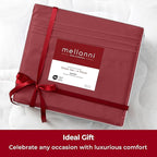 Mellanni Twin Sheets Set - 3 PC Iconic Collection Bedding - Hotel Luxury, Extra Soft, Cooling Bed Sheets - Wrinkle, Fade, Stain Resistant (Twin, Brick Red)