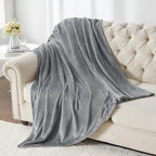 BEDELITE Fleece Blanket Grey Throw Blanket for Couch & Bed, Luxury Plush Cozy Fuzzy Blanket 50" x 60", Super Soft Warm Lightweight Throw Blanket for Travel Camping