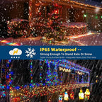 328FT 1000LEDs Christmas Lights Outdoor Indoor 8 Modes for Christmas Tree Party Decoration, 100% UL Listed (Multicolor)