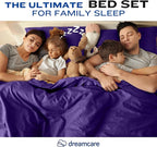 DREAMCARE King Size Sheets Set – 4 pcs Cooling Sheets – up to 21” Deep Pocket King Sheet Set – Hotel Luxury Sheets & Pillowcases – Superior Softness 100% Fine Microfiber with Side Pocket – Purple