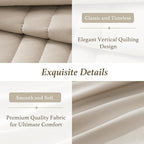 Monbix King Size Comforter Set - 7 Pieces Bed in a Bag King, Apricot Beige Bedding Sets with Comforter, All Seasons Comforter Bed Set with Sheets, Pillowcases & Shams