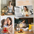 AIFEI Candle Warmer Lamp with Timer, Dimmable Adjustable Height Candle Lamp, Birthday Gifts for Women Mom Sister Friends, House Warming Gifts New Home Decor, Candle Lamp Warmer with 2 Bulbs - Gold