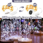 6 Pack White Fairy Lights Battery Operated Lights, 7ft 20 Led Mini String Lights, Waterproof Silver Wire Starry for Mason Jars Wedding Party Centerpiece Table Christmas
