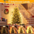 Decute 500LED 164FT Christmas Tree String Lights Green Wire Dimmable with Remote Control, UL Listed Plug in Fairy Starry Lights Decorative for Christmas Tree Party Wedding Indoor Outdoor Warm White