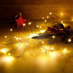Twinkle Star, 4 Inches Indoor Outdoor, LED String Light Dimmable Control Starry Green Wire Lights Home Lighting Bedroom Wedding X-mas Party Decoration, Warm White