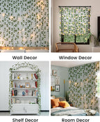 JACKYLED 84Ft 12 Pack Artificial Ivy Garland Fake Plants, Ivy Vines Leaves with CE Certified 80 LED String Lights, Hanging Ivy Lights for Bedroom Garden Party Wall Room Decor