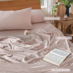 MooMee Bedding Duvet Cover Set 100% Washed Cotton Linen Like Textured Breathable Durable Soft Comfy (Heathered Greyish Pink, Palatial King/Oversized King 120"x98")
