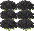 52 PCS Black Artificial Roses Bulk, Fake Artificial Flowers Bridal Bouquet Silk Faux Rose with Stems for Wedding Flowers Decoration, Valentine's Day, Bridal Bouquet, Anniversary, Home Decor (52PCS)