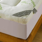 Bamboo_Viscose Mattress Topper Queen Size, Cooling Extra Thick Breathable Mattress pad, 8-21”Deep Pocket Soft Quilted Fitted Mattress Cover with Down Alternative Fill