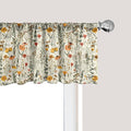 Ambesonne Fall Window Valance, Wild Flowers Illustration Print Vintage Autumnal Theme Farmhouse Vibe, Curtain Valance for Kitchen Bedroom Decor with Rod Pocket, 54" X 18", Mustard Orange Sage Green
