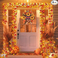 4 Pack Thanksgiving Decorations Maple Leaf Pumpkin Lights, Total 40Ft 80 LED Battery Operated 3D Pumpkin Fall Leaves Garland String Lights for Home Mantel Table Porch Door Indoor Outdoor Fall Decor