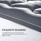 SLEEP ZONE King Size Mattress Topper Cooling Mattress Pad Cover Super Fluffy Down Alternative Bed Mattress Topper 8-21 Inch Deep Pocket, King