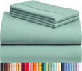 LuxClub 4 PC King Sheet Set, Breathable Luxury Bed Sheets, Deep Pockets Wrinkle Free Cooling Sheets Machine Washable Hotel Bedding Silky Soft - Light Teal King