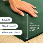 Queen Size 4 Piece Sheet Set - Comfy Breathable & Cooling Bed Sheets Set - Hotel Luxury Bedding for Women, Men, Kids, Teens, Boys & Girls - Deep Pockets, Soft, Wrinkle Free - Oeko-Tex - Emerald Green
