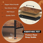 WLIVE Wide TV Stand for 60, 65, 70 inch TV, Large Entertainment Center with 6 Fabric Drawer, TV Media Console Table with Wood Top, Adjustable Feet for Living Room, Hallway, Rustic Brown