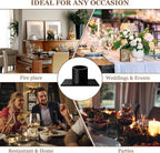 Gute Taper Candle Holder, Candle Holders for Pillar Candles, Matte Black Candlestick Holder Centerpieces for Home Decoration, Wedding Anniversary, Party, Housewarming Gifts,Set of 8,Square