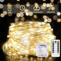 suddus 66ft 200 LED Outdoor String Lights, Warm White Christmas Fairy Light Battery Operated with Remote, Led Twinkle Lights for Bedroom, Dorm, Patio, Fireplace, Backyard, Garden, Xmas, Party, Indoor