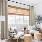 RYB HOME Natural Beige Linen Sheer Curtains 84 inches Long for Bedroom and Living Room, Weave Textured/Rod Pocket, Light Filtering Sheer Curtains and Drapes, W 52 x L 84 inches, 2 Panels Set