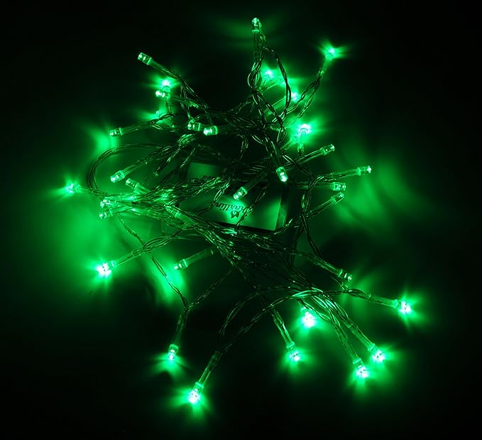 Karlling Battery Operated Green 40 LED Fairy Light String Wedding Party Xmas Christmas Decorations(Green,10 Pack)