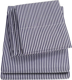 King Size Bed Sheets - 6 Piece 1500 Supreme Collection Fine Brushed Microfiber Deep Pocket King Sheet Set Bedding - 2 Extra Pillow Cases, Great Value, King, Classic Stripe Navy