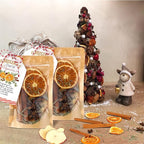 6 Pack Christmas Potpourri Simmer Pot Kit Christmas Stovetop Potpourri with Apple, Orange, Cinnamon and Illicium Verum Air Freshener Sachet for Xmas Home Fragrance Housewarming Hostess Gifts