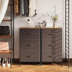 AODK Dresser for Bedroom Nightstand Small Dressers Chest of Drawers End Table for Living Room, Closet Dresser with 3 Storage Drawers Organizer Clothes, Brown