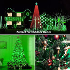 4 Pack 100 LED Fairy Lights Battery Operated with Remote, 33FT Waterproof Twinkle Lights with Timer & 8 Modes, Fairy String Lights Outdoor Indoor for Bedroom St Patrick's Day Decor (Green)