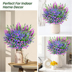 Artificial Plants Outdoor, 20PCS Artificial Flowers, UV Resistant Fake Flowers, Faux Flowers for Outdoor Planters for Front Porch Pot Decor