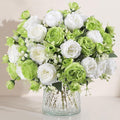 Luyue 8 Packs Peonies Artificial Flowers Faux Peony Bouquet Fake Peonies Flower for Vase Silk Peony Floral Arrangements for Table Centerpiece Wedding Decoration Indoor Home Decor