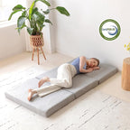 MLILY Tri-Fold Memory Foam Mattress, 4 inch Twin XL Folding Mattress with Collapsible and Washable Cover, Travel and Guest Mat, 80"×38"×4", Grey