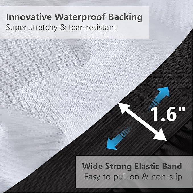 Twin XL Mattress Pad Waterproof, Soft Cooling Mattress Topper for College Dorm, Extra Long Twin Mattress Cover Protector Washable, Deep Pocket 8-21" (39x80 inch, Black)