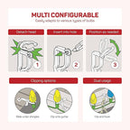 All-Purpose Holiday Light Clips [Set of 600] Christmas Light Clips, Outdoor Light Clips - Mount to Shingles & gutters - Works with Mini, C6, C7, C9, Rope, Icicle Lights - No Tools Required - USA Made