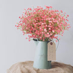 N&T NIETING Babys Breath Artificial Flowers Bulk, 10Pcs Fake Gypsophila Bouquet Flowers Real Touch Faux Babies Breath Arrangement for Wedding Floral Party Home Centerpieces Vase Decoration, Pink