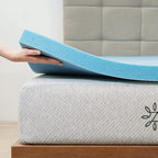 ZINUS 3 Inch Green Tea Cooling Gel Memory Foam Mattress Topper, Cooling Gel Foam, CertiPUR-US Certified, Twin, Blue