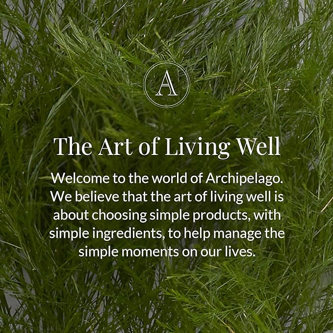Archipelago Botanicals Arugula Reed Diffuser, Home Fragrance Reed Diffuser, Includes Fragrance Oil, Decorative Wooden Cap & 10 Diffuser Reeds, Perfect for Home, Office or Gift, 7.85 fl oz