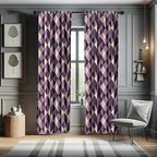 Ambesonne Geometric Window Curtains, Abstract Triangles with Dark and Pale Color Shades, Lightweight Decor 2-Panel Set with Rod Pocket, Pair of - 28" x 84", Dark Purple
